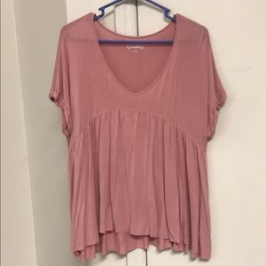 Dusty pink peplum top